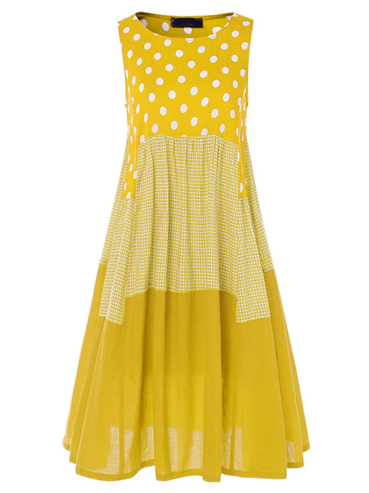 Женское платье-рубашка Макси из хлопка и льна ROKIGGO