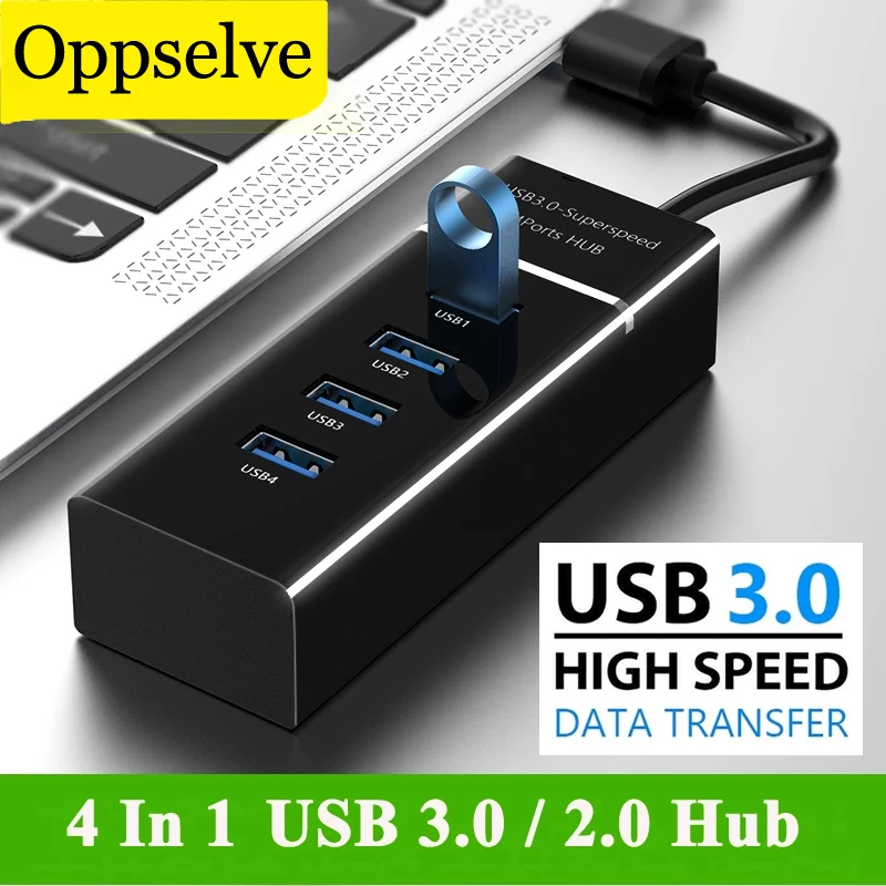 

4 in 1 HUB Adapter 4 Ports USB 2.0 3.0 HUB Splitter Super Speed Data Transmission Multi Expansion For Laptop Adapter USB 3.0 HUB