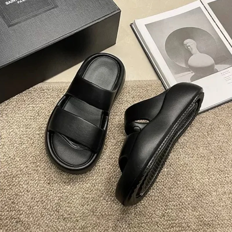 Женские тапочки эксклюзивные повседневные сандалии на плоской подошве с