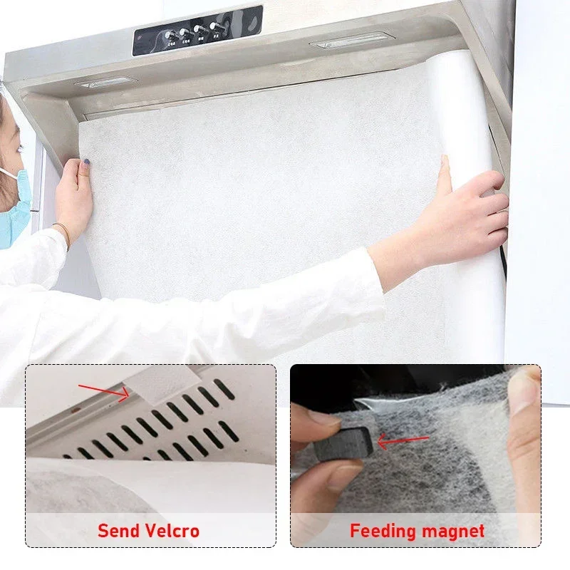 Одноразовые кухонные масляные фильтры бумажные для капота Нетканые защиты от