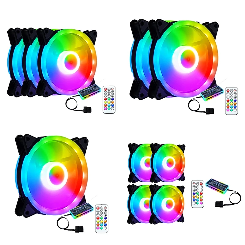 

RGB-чехол для компьютера, 120 мм, с пультом ДУ