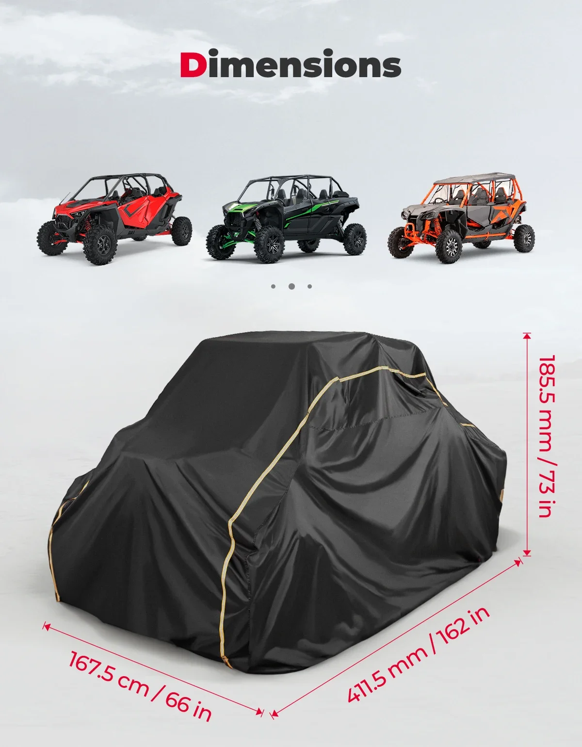 

Чехол KEMIMOTO UTV, 4-местный размер S/M/L для спортивной серии, совместимый с Polaris RZR Pro XP 4 Ranger Crew 1000 для Can-Am X3 MAX