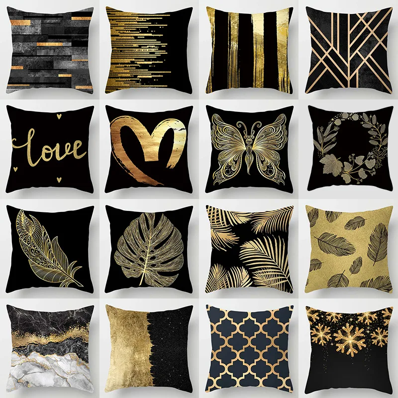 

Hot Sale Printed Pillowcase Car Backrest Cover Comfortable Bedside Cushion Cover Soft Peach Skin Pillow Cover Home Decoration