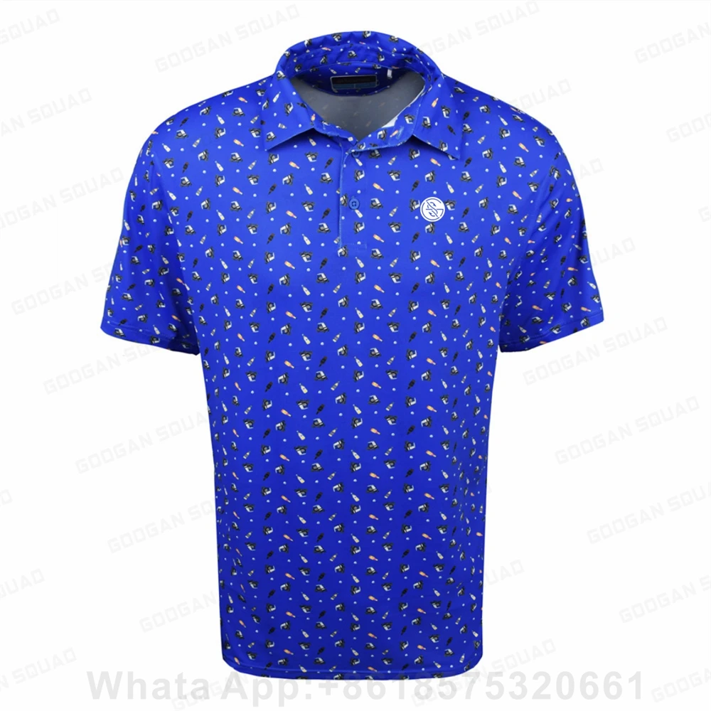 Summer Golf Men's T-shirt Breathable Quick-drying Sports High-quality Loose Elastic Polo Shirt Moisture-wicking Short-sleeve New