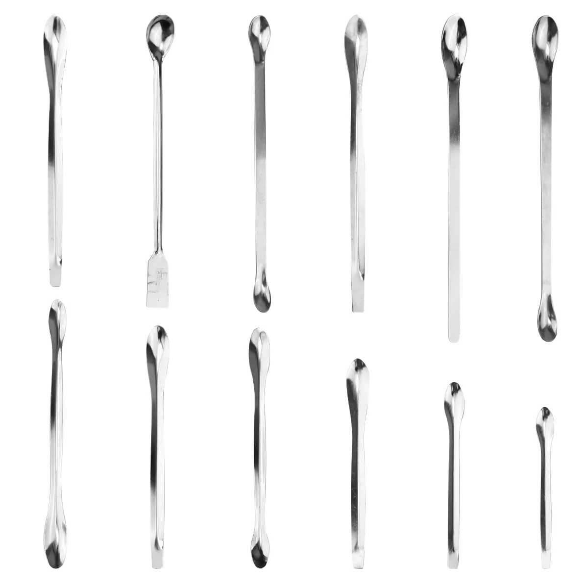 

12 Pcs Micro Spoon Micro Scoop Spoons Spoon Stainless Steel Experiment Spoon Mixing Spatula