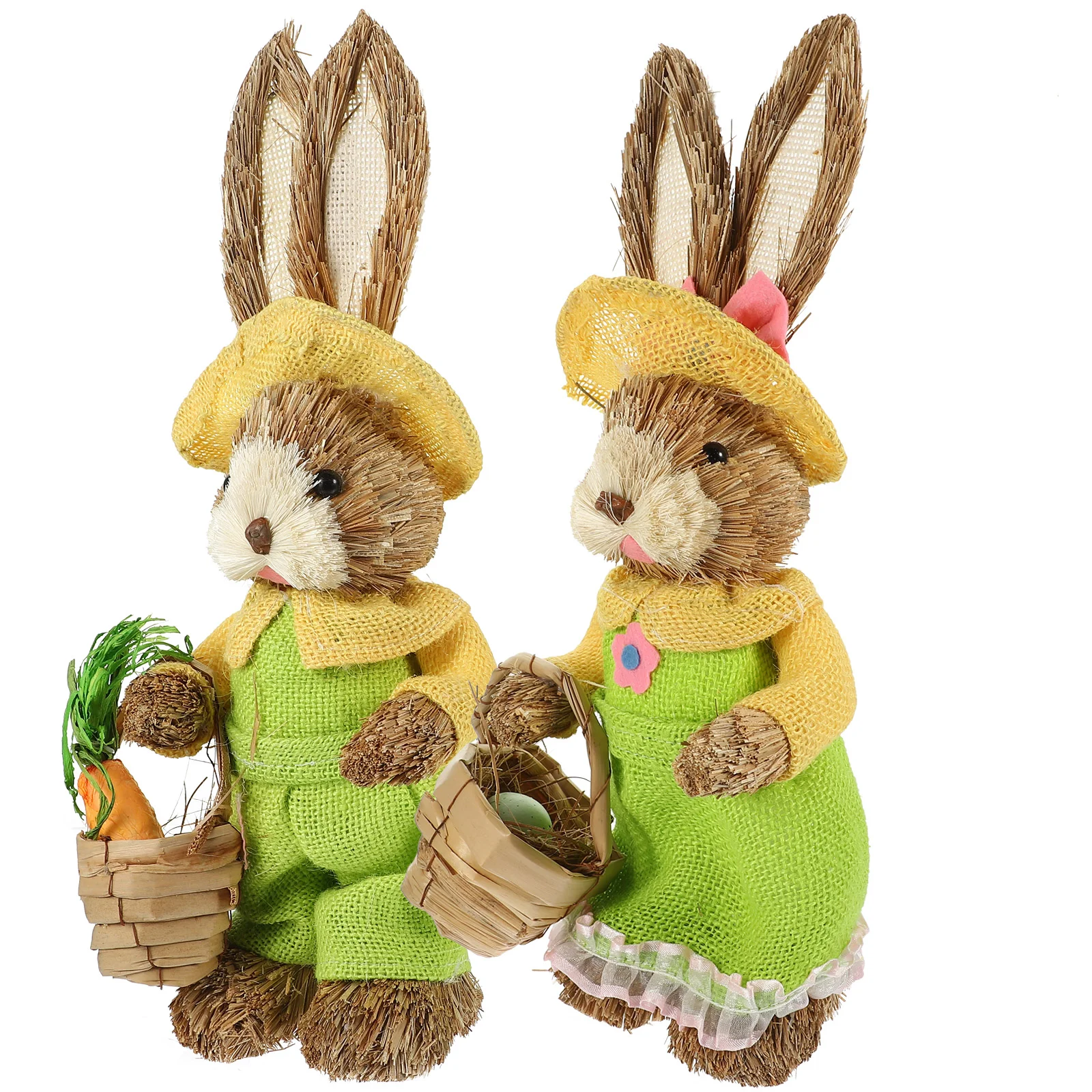 

2pcs Straw Bunny Decor Bunny Decorations For Home Woven Bunny Decorations Home Decor Spring