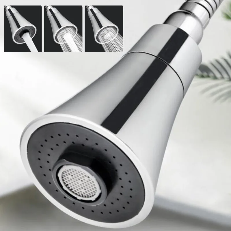 

Universal Kitchen Water Faucet Adjustable Pressure 360 Degree Rotating Water Tap Head Water Saving Shower Faucet Nozzle Adapter