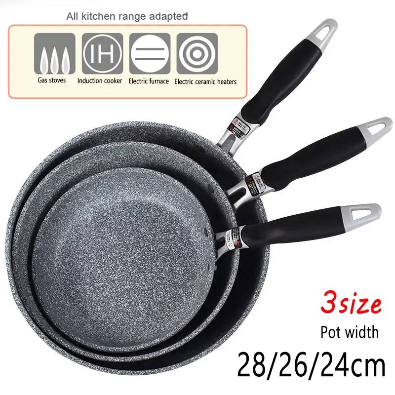 

2022New Japanese Style Rice Stone Pan Non-stick Frying Pan With Anti-Scalding Handle Frying Pan Cooker Kitchen Tools