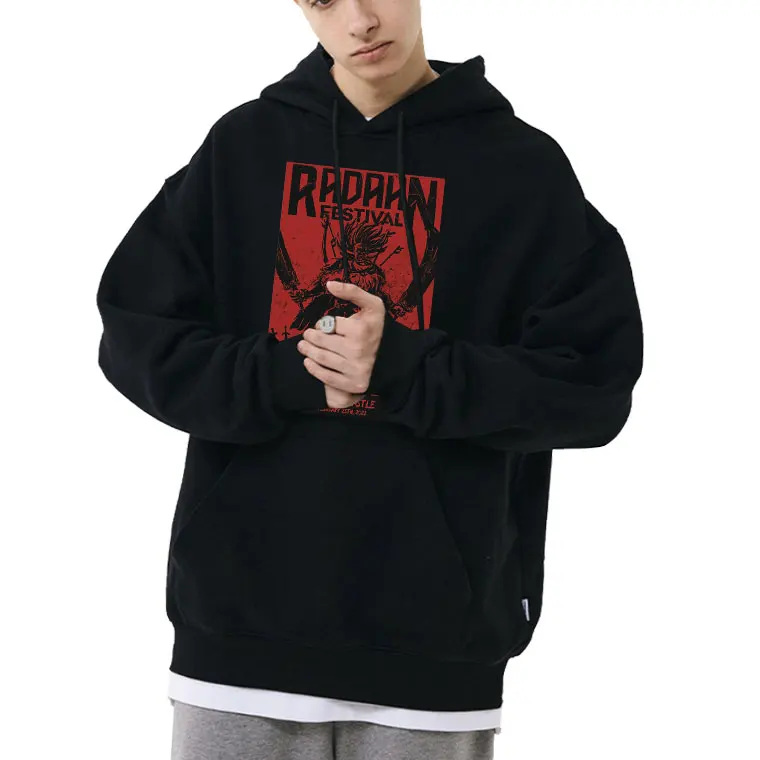 

Radahn Festival Graphic Graphic Hoodie Men's Loose Spring Autumn Sweatshirt Vintage Streetwear Men Women Anime Cartoon Hoodies