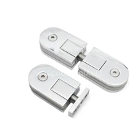 2pcs 360 degree rotation glass door clips zinc alloy display cabinet upper and lower glass door shaft glass cabinet hinges fg967