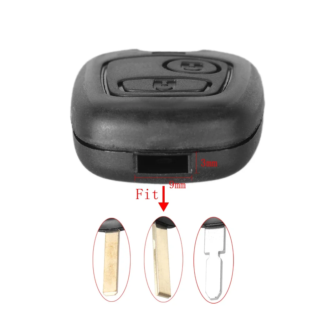 

Брелок для автомобильного ключа KEYYOU No Blade с 2 кнопками, Сменный Чехол для Peugeot 307 107 207 407