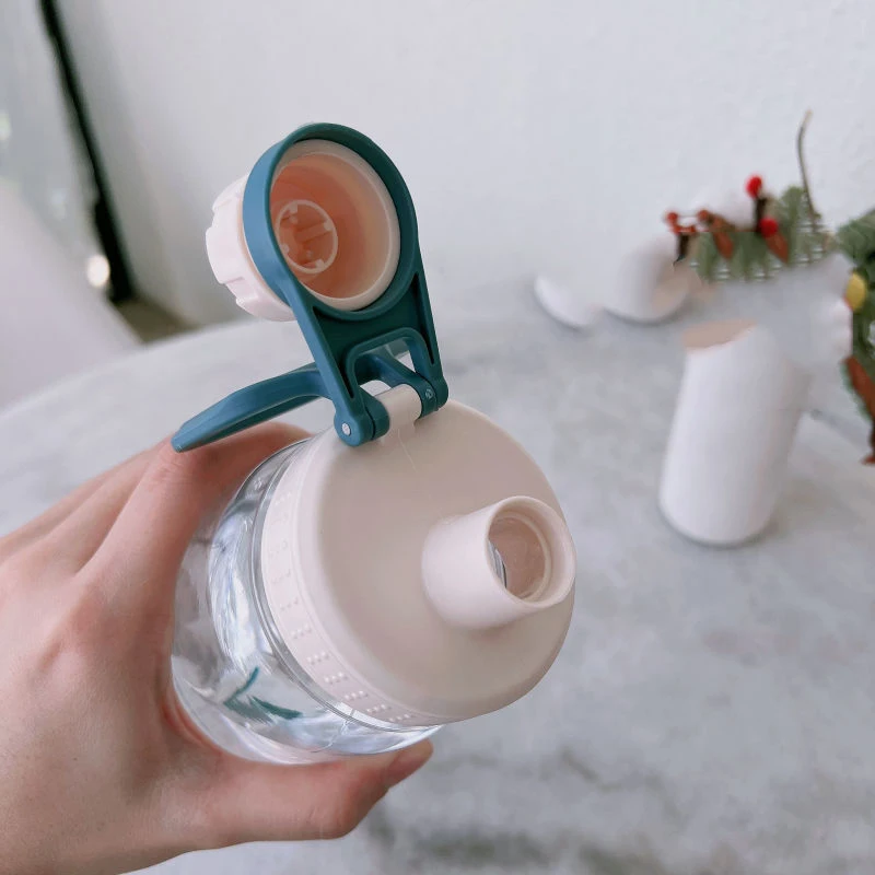 

Transparent Tea Coffee Cup Plastic Leak Proof Seal Plastic Cup Outdoor Travel Water Bottle For Kids Drinkware Large Capacity