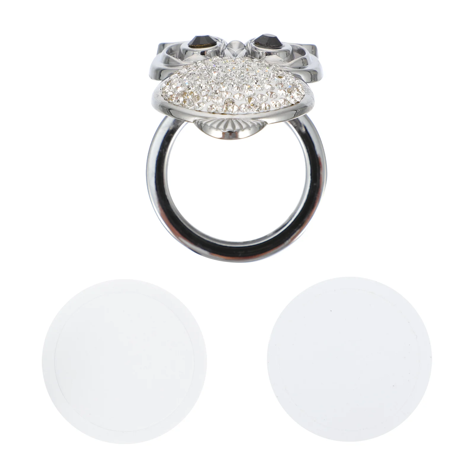 

Rhinestone Decor Protective Caps Start Stop Button Engine Decoration Car Ignition Accessories Push Protection