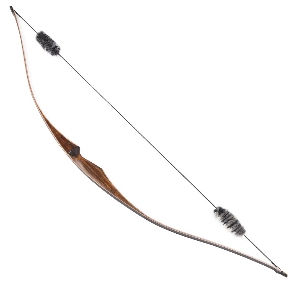 

Традиционный деревянный лук ручной работы для охоты и стрельбы из лука Рекурсивный лук для правой руки 20-35 фунтов с луком и шнурком глушителя