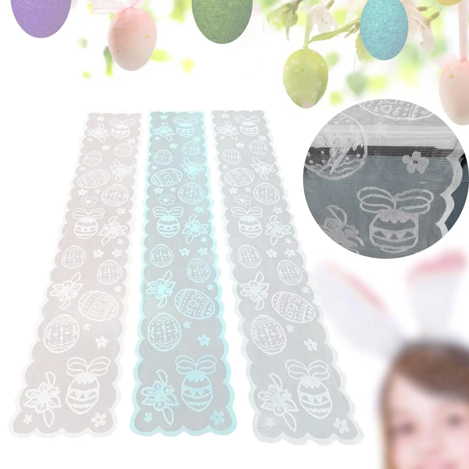 Вышитая дорожка для стола кролик домашний декор хлопок полиэстер идеально