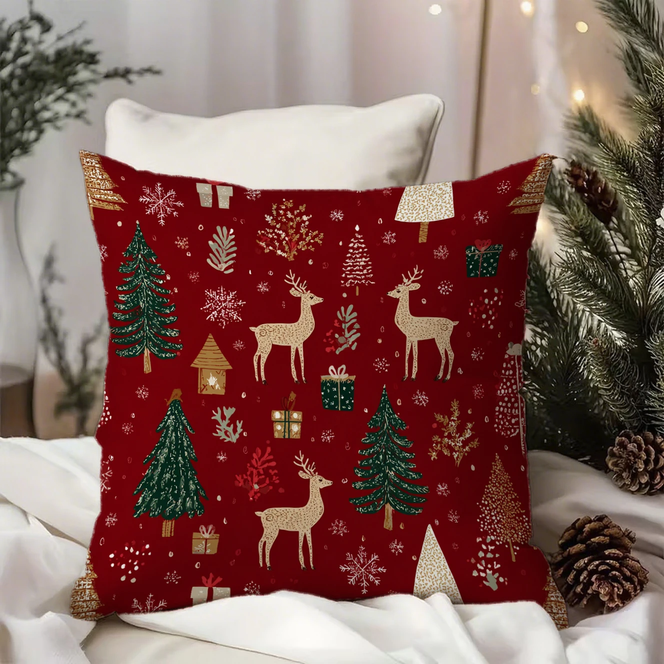 

Рождественские наволочки из полиэстера