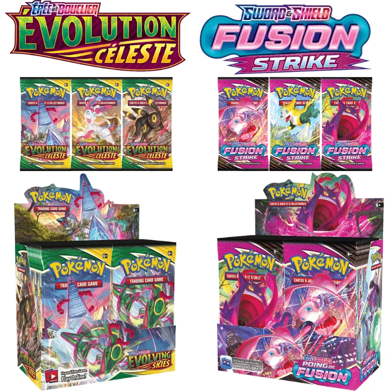 

NEW 324/360PCS Pokemon Cards Evolving Skies TCG: Shining Fates Booster Box Trading Card Game Collection Toys Gifts For Children