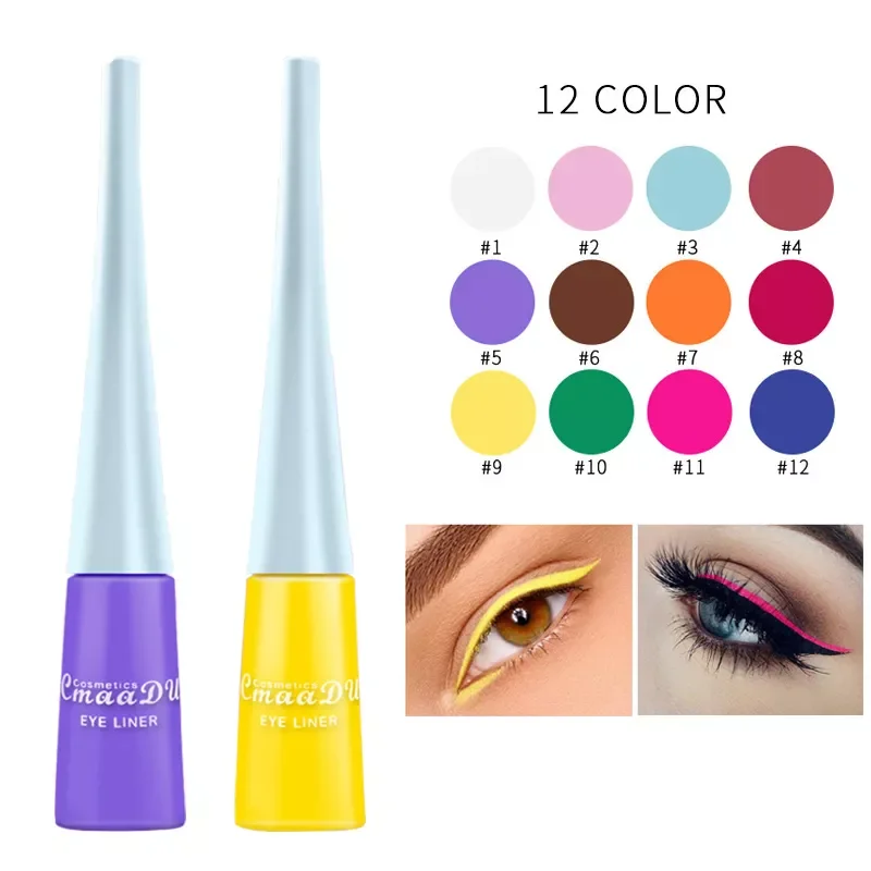 

Colors Matte Liquid Eyeliner Pencil Waterproof Colorful Neon Eye Liner Blue Green Eyes Cosmetics Pen Yellow Eye Liner