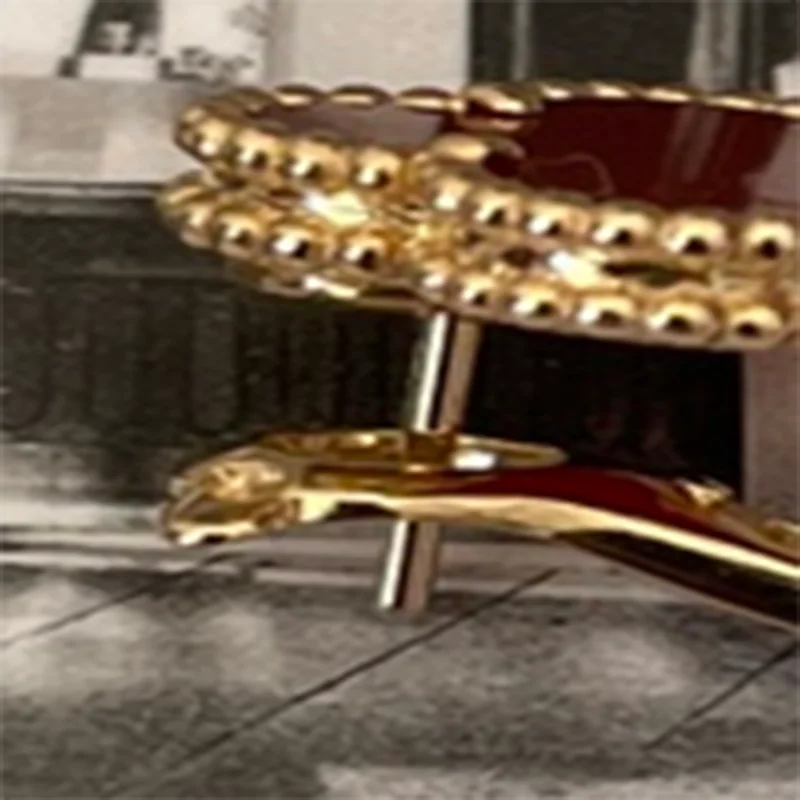 

Sterling Silver women's Fritillaria clover earrings original brand luxury fashion jewelry logo perfect gift for women,earrings