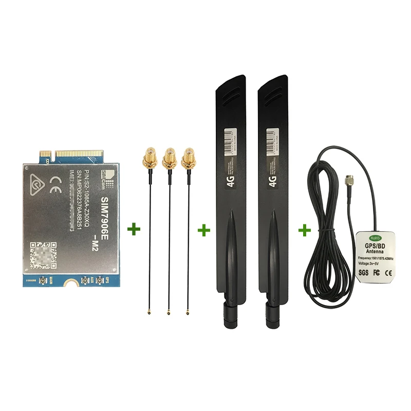 SIMCom SIM7906E-M2 M.2 cat6 4G LTE-A 300M Многодиапазонный LTE-FDD/LTE-TDD/HSPA+ GNSS беспроводной модуль M2M с