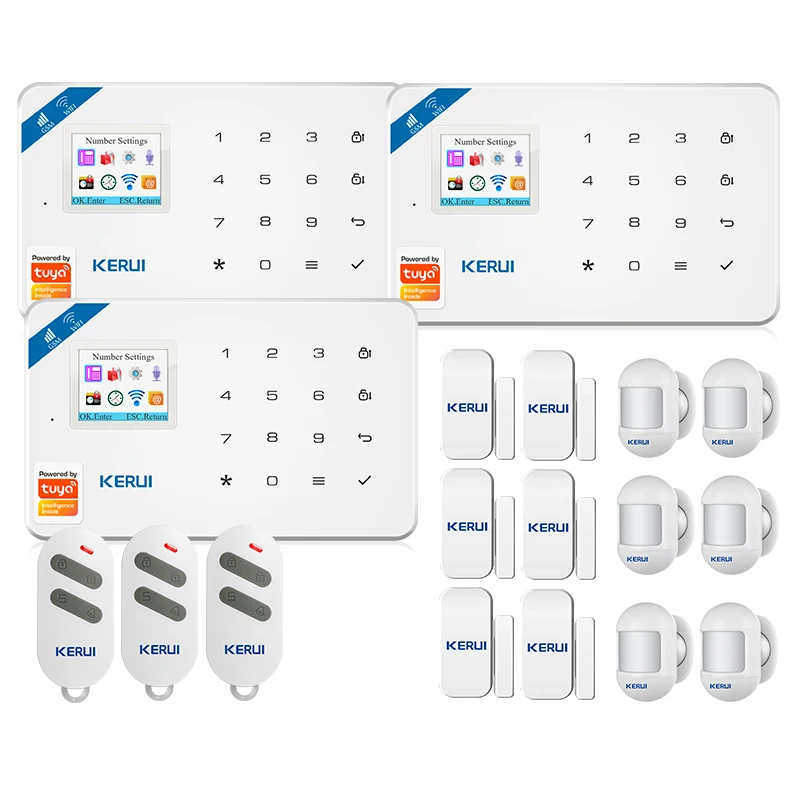 

KERUI W18 WIFI Wireless GSM Alarm system Tuya Smart APP Remote Control Home Security Alarm Host Home Security Alarm Kit