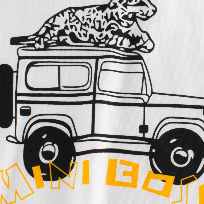 Детская летняя футболка с коротким рукавом и принтом динозавра |