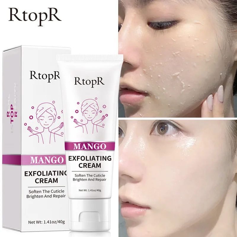 

RtopR Face Exfoliating Cream Deep Exfoliator Gel Moisturizer Mango Repair Facial Scrub Cleaner Whiteing Brighten Face Skin Care
