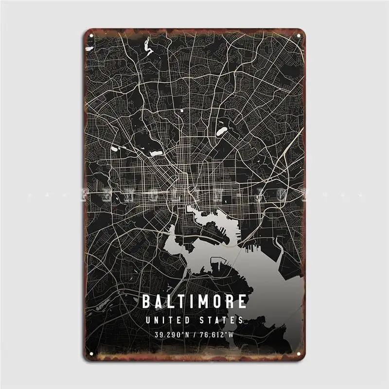 

Baltimore Maryland Metal Sign Wall Pub Home Painting Décor Custom Tin Sign Poster