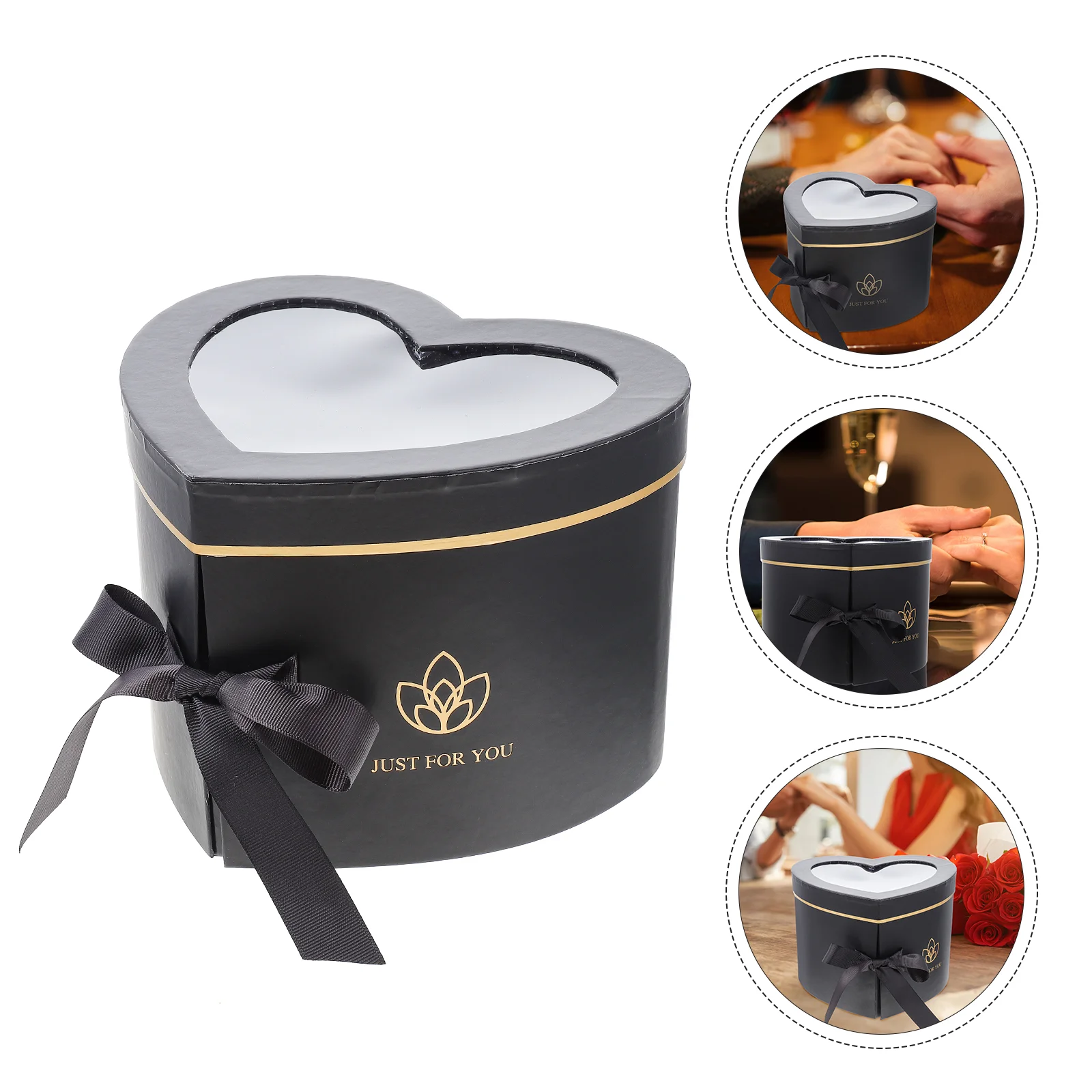 

Double Layers Rotating Flower Box Birthday Gift Packing Box Gift Storage Box