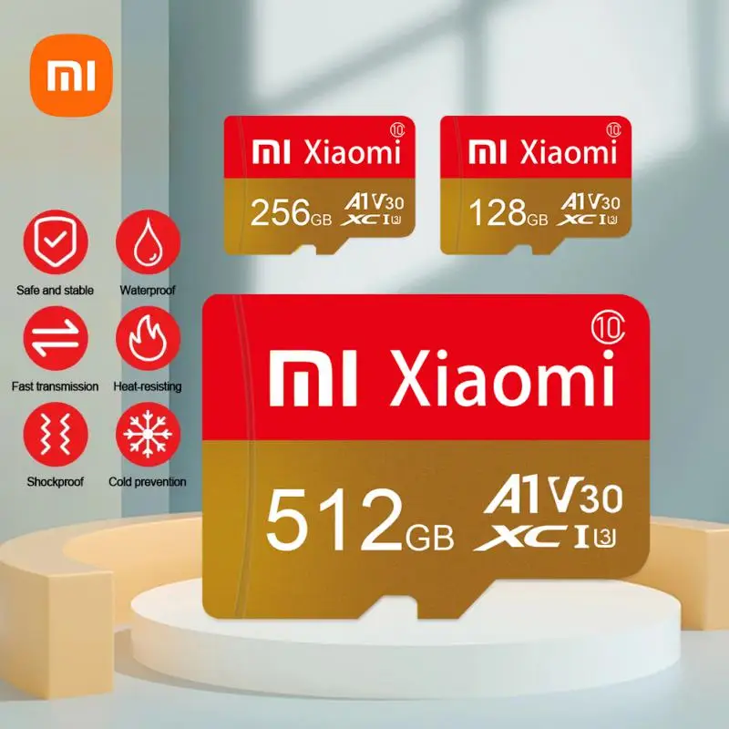 Xiaomi SD Memory Card 512GB 2TB Flash Memory SD Cards 1TB 128GB Micro TF/SD Card 256GB Class 10 High Speed A1 For Tablet/Drone
