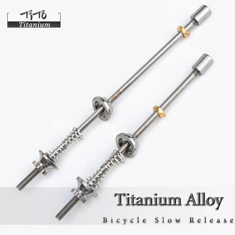 TiTo 1 Pair Quick Release Titanium Ti Skewers Road Bike MTB Wheels Hub Mountain Bicycle Lightest