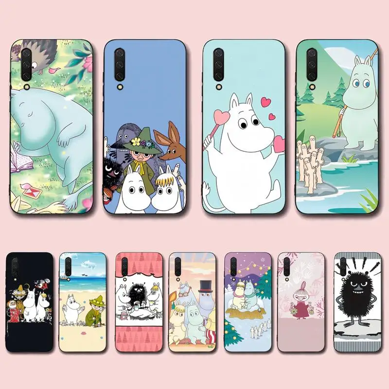 

MINISO Cartoon Cute H-Hippo M-MoomineS Phone Case for Xiaomi mi 5 6 8 9 10 lite pro SE Mix 2s 3 F1 Max2 3