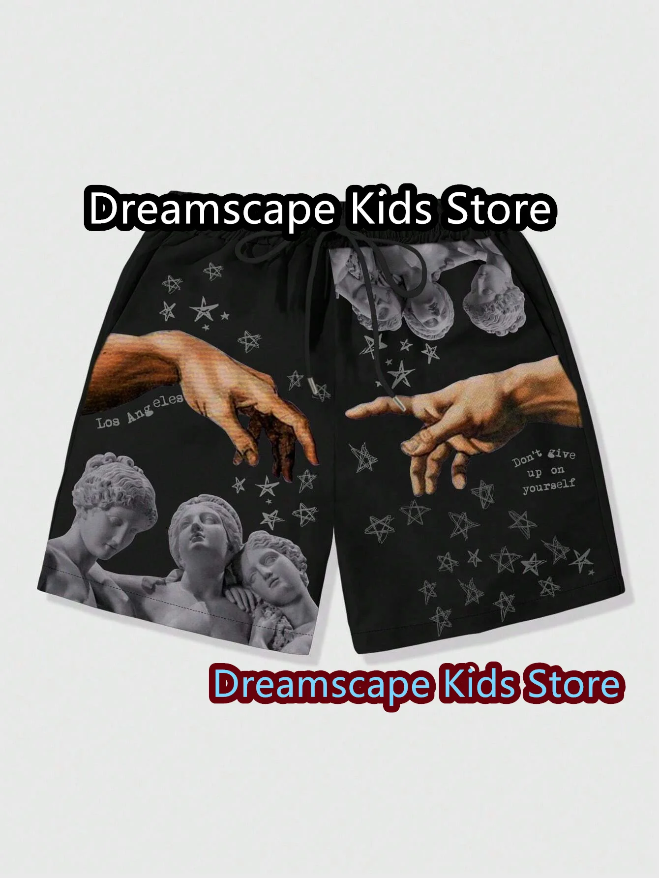 Шорты ROMWE женские/Детские с цветочным принтом модные пляжные для всей семьи лето