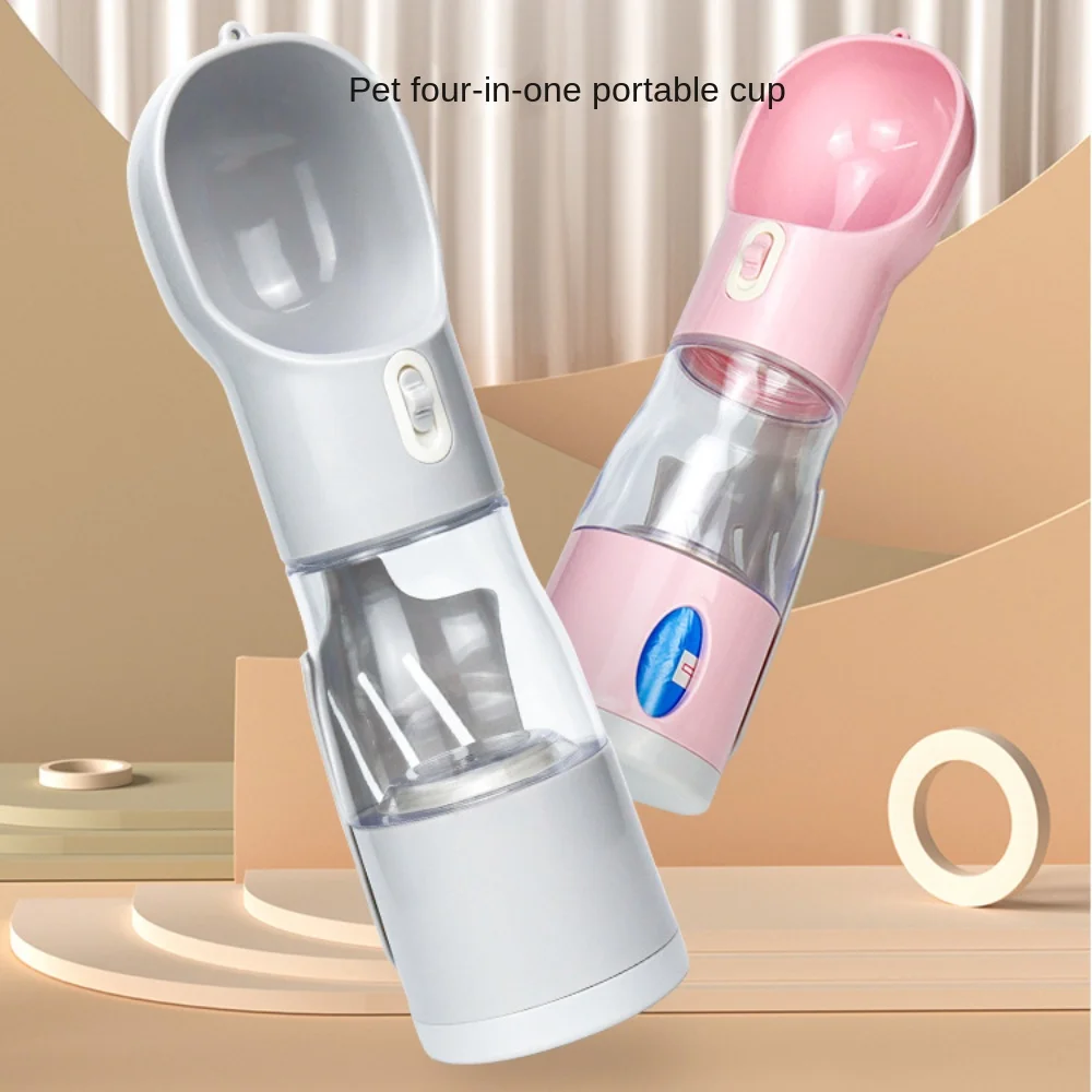 

4 In 1 Pet Out Drinking Cup Pet Feeder Portable Multi-Function Dog Cup Toilet Pickup Bag Small Dog Pet Accompanying Cup Supplies