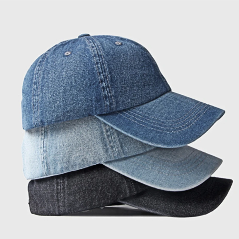 Women's Men's Denim Baseball Cap Hat Blank Dad Caps Male Cool Cap Casual Denim Jeans Wear Blank Cap Men Cool Hat Caps