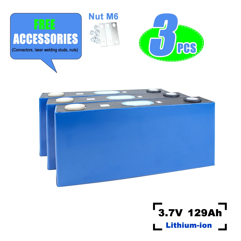 

CATL NMC 3.7V 129A Rechargeable Lithium ion Battery Grade A High Capacity DIY 12V 24V 36V for EV E-bike Scooter Solar