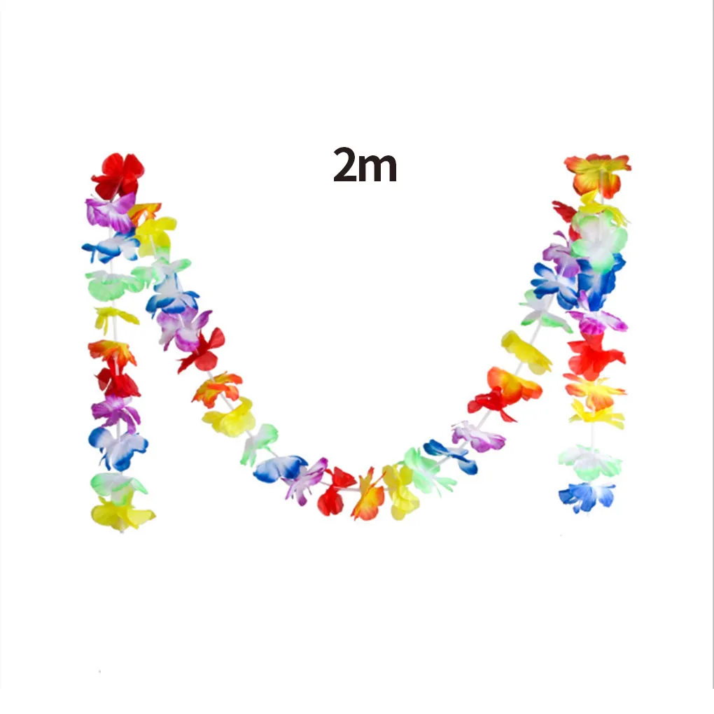 Гавайская цветочная гирлянда Тропическое искусственное ожерелье баннер