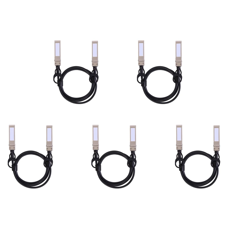 5X 10G SFP+ Twinax Cable, Direct Attach Copper(DAC) 10GBASE SFP Passive Cable For SFP-H10GB-CU1M,Ubiquiti,D-Link(1M)