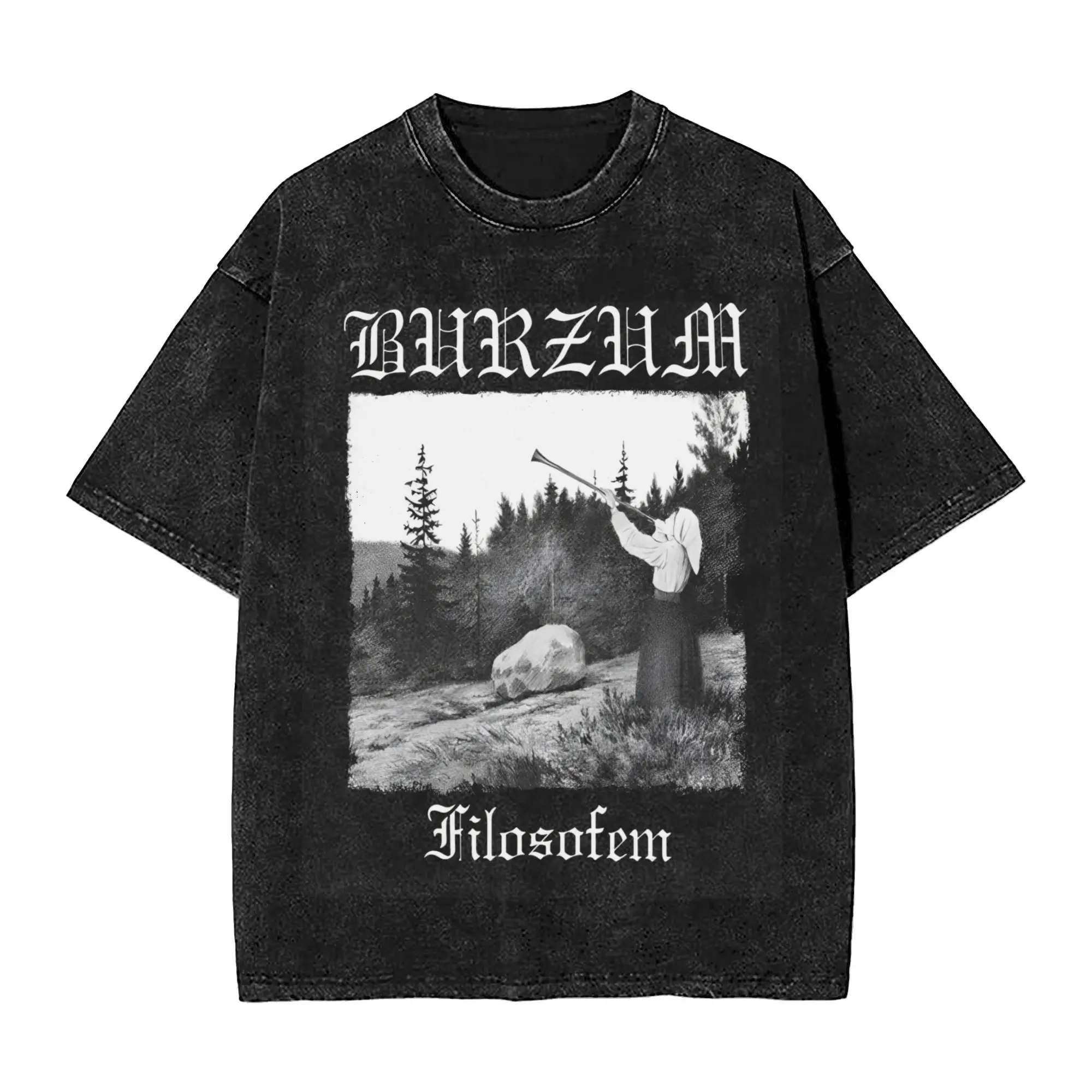 Футболки Black Metal Filosofem хлопковые футболки в стиле хип-хоп Burzum Band рок-музыка мужские