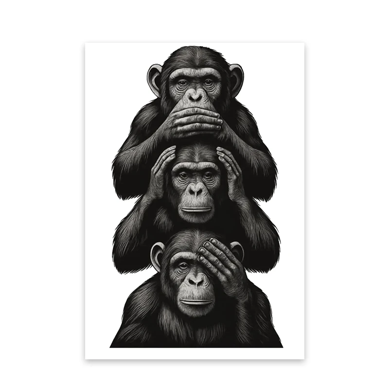 

Настенное искусство Three Wise Monkeys WJWANG
