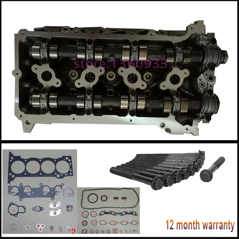 двигатель: 2TR 2TRFE FE завершена головка блока цилиндров в сборе с полной прокладкой