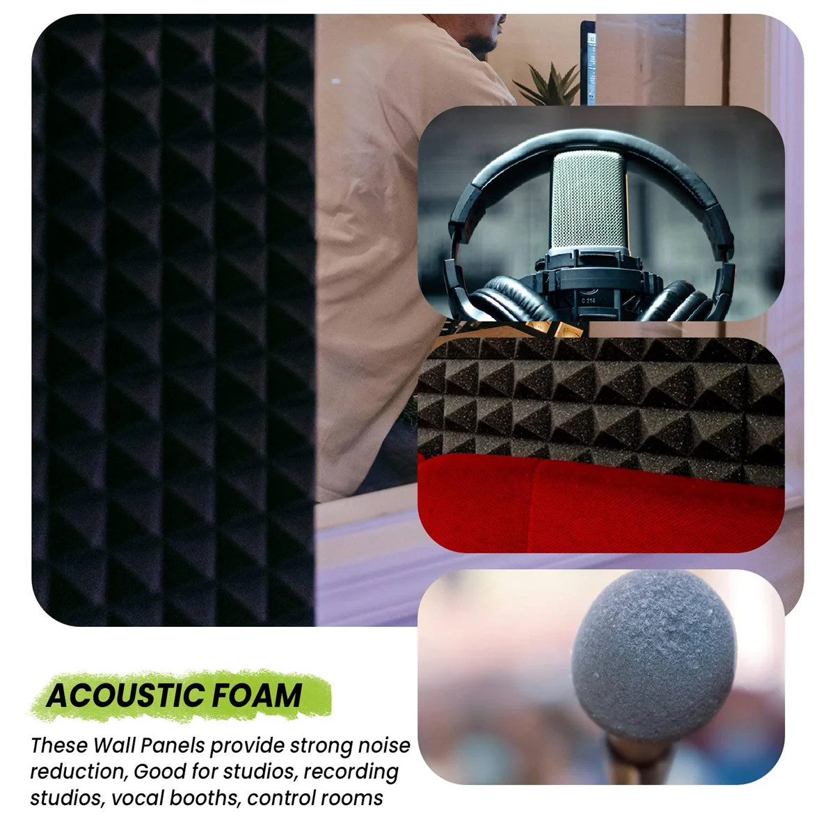 12 шт. звукоизоляционные настенные панели из пены