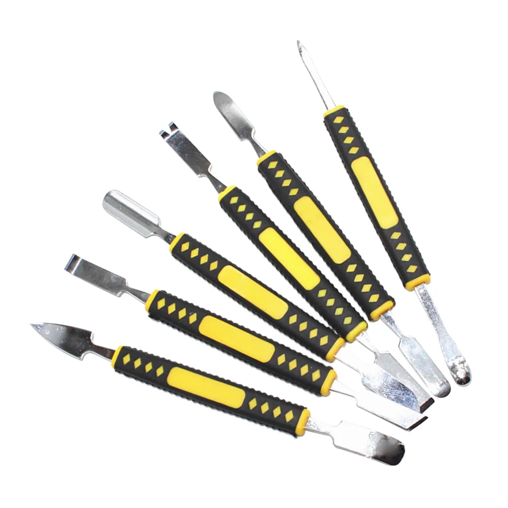 

6pcs Steel Prying Bar Professional Repair Tools for Mobile Phone Tablet PC Metal Crowbar Portable Disassembly Rods