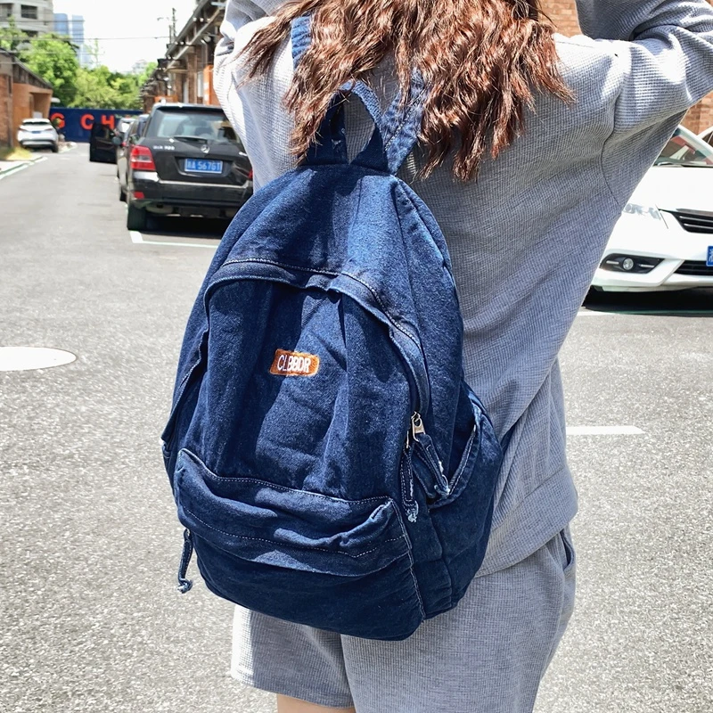 

Large Capacity Backpack Women Men Travel Backpacks Fashion Denim School Bags Teen College Boy Gril Student Backpack Casual Bag