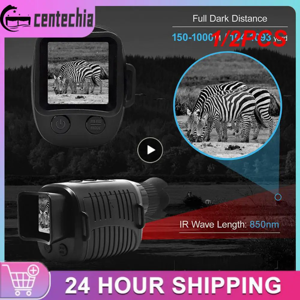 

1/2 шт. монокулярное ночное устройство 1080P Инфракрасный 5-кратный цифровой зум охотничий телескоп двойного назначения 100%