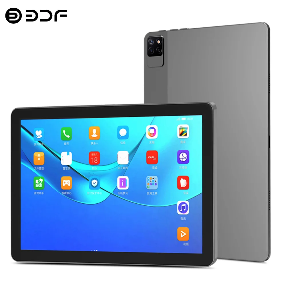 BDF P40 New Tablets 10.1 Inch AI Speed-up Octa Core 4GB RAM 64GB ROM Android 11 Google Play Dual 4G LTE Phone Call Tablet PC