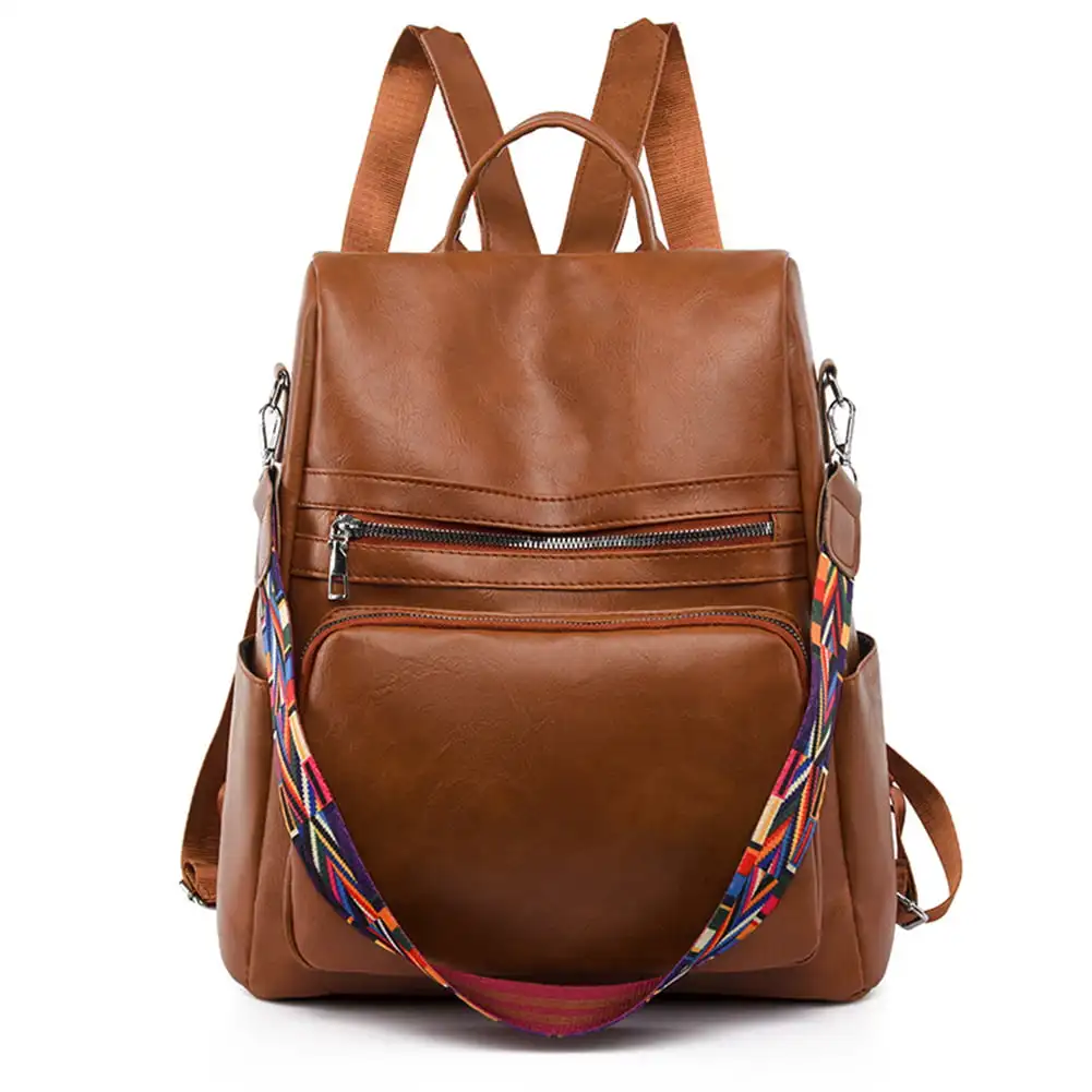 

Women Large Capacity PU Leather Anti-theft Casual Backpack Fashion Satchel Bags