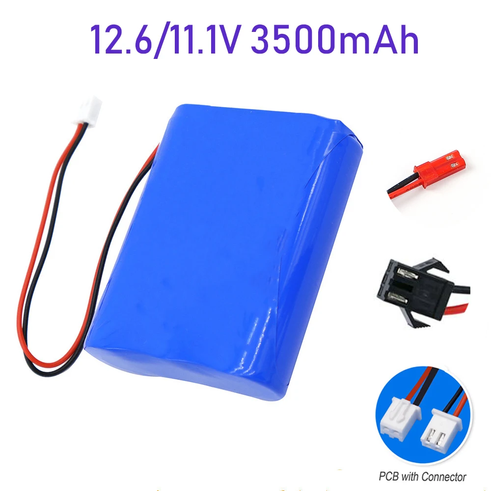 

100% new 12V Battery 3S1P 12.6V/11.1V 3500mAh 18650 Lithium-ion Battery Pack with 5A BMS for Backup Power Ups CCTV Camerar Etc