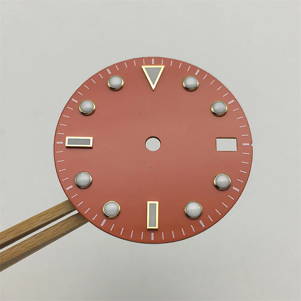

28.5MM Watch Dial Blue Luminous Replacement Dial for NH35A Movement