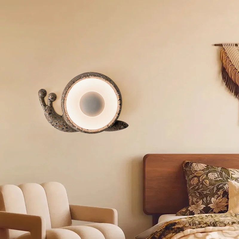 Скандинавский креативный светодиодный светильник в виде улитки художественный